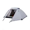 Tienda de campaña con doble cubierta impermeable para exteriores, a prueba de viento, engrosada, aplicable en las cuatro estaciones, portátil, para camping, a prueba de mosquitos, tienda de campaña para camping