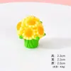 Estética Primaveral Cubo de Hierro Ramo de Flores Accesorios de Resina Jardinería de Rosas DIY Decoraciones de Escritorio Adornos de Micro Paisaje