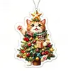Enfeites de Natal acrílicos transfronteiriços, decorações de Natal de animais de desenho animado, decorações festivas para festas no atacado