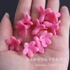 Polvo de Concha Compactado Flor de Gloria de la Mañana Grande Flor de Tallo Largo Cuentas Color Macarrón Accesorios para Aretes Hechos a Mano DIY Venta al por Mayor