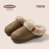 Rogue Rabbit 2026 inverno exterior e interior antiderrapante TPR sola grossa forrado com fleece quente chinelos de algodão masculinos e femininos