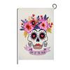 Bandera de Jardín de Halloween Nueva Transfronteriza de Amazon Estampado de Calavera Bandera de Lino Decoración de Patio