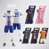Conjunto de uniforme de fútbol para estudiantes varones y adultos, manga corta deportiva para entrenamiento, uniforme de equipo personalizado completo por sublimación, transpirable y de secado rápido