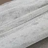 Tecido de malha hexagonal prateado de poliéster em estoque para moda feminina, tela de cerca, tela de chapéu, tela para sanduíche