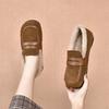 Zapatos planos de guisante para mujer, zapatos Mao Mao, otoño e invierno 2023, nuevos mocasines sin cordones con suela suave y superficie suave.