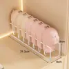 Organizador de chapéus de mesa para uso doméstico, expositor em camadas para bonés de beisebol e bonés, caixa de armazenamento de bonés de tênis economizadora de espaço