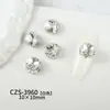 Accesorios para Uñas con Pedrería Cuadrada K9 Brillante, Decoraciones de Pedrería Coloridas Hechas a Mano de Lujo Ligero de Alta Calidad para Uñas Portátiles