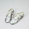 Zapatos de tacón plateados de 5 cm para mujer, Nuevo estilo Primavera/Verano 2026, Zapatos de entrenamiento alemanes con lazo, Zapatos de tacón de verano