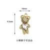 Accesorios de joyería DIY chapado en cobre color oro real 18K micro engastado colgante de garra de gato pez dorado oso collar pulsera pendientes