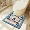 Tapete de chão Da Jiang fácil de limpar tapete de chão tuftado com flanela tapete de pé antiderrapante para vaso sanitário tapete absorvente de água de secagem rápida para banheiro