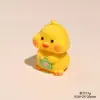 Mini Paisaje Dibujo Animado Pollito Amarillo Estéreo Resina Animal Muñeco Creativo Decoración de Escritorio de Computadora Coche Adornos