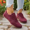 Zapatos de Mujer de Talla Grande Estilo Europeo y Americano Nuevos para la Primavera 2026, Zapatos Casuales Planos Ligeros y Cómodos, Zapatos de Mujer Versátiles con Cordones