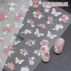 Nuevas Pegatinas de Arte para Uñas de Flores Mariposas Rosas Flores Pequeñas Pintadas a Mano Moño Dulce y Lindo Versátiles Pegatinas de Arte para Uñas Decoración