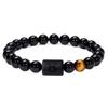 Popular Europeo y Americano Doce Constelaciones Moda Piedra Natural Brillante Cuentas de Piedra Ojo de Tigre Pulsera Elástica Pulsera de Cuentas Pulsera