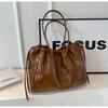 Bolsa vintage grande capacidade feminina 2024 nova texturizada simples bolsa de axila bolsa de ombro portátil com cordão
