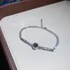 Pulsera Redonda de Circonita Súper Brillante Vintage de Segunda Mano para Mujer, Pulsera de Lujo Ligero de Gama Alta, Joyería de Moda de Nicho al por Mayor