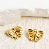 Colgante con Forma de Lazo Estilo Ins Transfronterizo Acero Inoxidable 304 Galvanoplastia al Vacío Accesorios para Collares DIY En Stock