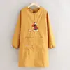 Delantal Elegante Repelente al Agua de Manga Larga para Cocina Uso Doméstico Ropa de Trabajo para Catering Bata Bordada para Adultos Resistente a Manchas Resistente a la Suciedad