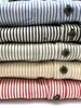 Camisa retro de trabajo juvenil para hombre y mujer estilo japonés ameikaji estilo japonés para pareja colorida a rayas holgada de manga larga