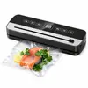 Máquina selladora al vacío doméstica multifuncional totalmente automática, máquina selladora de plástico para conservación de alimentos, adecuada tanto para aspirado húmedo como seco, potente