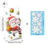 Adesivos Alegres de Boneco de Neve de Natal no Mundo dos Contos de Fadas Decorações de Vidro de Janela de Natal Filme Transparente Eletrostático de PVC