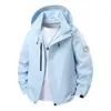 2026 Nuevo Modelo Oficial de Sitio Web Chaqueta con Capucha Impermeable y Cortavientos para Pareja de Exterior Fina Primavera y Otoño