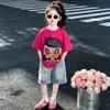 Conjunto de Verano para Niñas 2026 Nueva Moda Estilo Coreano Tendencia Mangas Cortas Jeans Conjunto de Dos Piezas para Niños Mayores