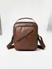 Bolso bandolera de cuero para hombre, bolso de hombro de negocios, bolsa simple para portátil de uso diario, bolso vintage para hombre, mochila ligera