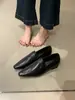 Coleção Nova de Verão 2026: Mules Quadradas Femininas de Salto Baixo, Planas, Versáteis, Sapatos Elegantes de Couro, Estilo Mary Jane, Sapatos Planos para o Trabalho
