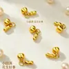 Acessórios de joia em liga que preservam a cor método antigo ouro de areia duas vidas feliz boa sorte contas espaçadoras corda de tecelagem diy fio de contas artesanal para amarrar pequenos acessórios