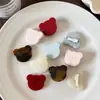 Pinza para el pelo de oso de acetato con letras repujadas estilo coreano, pinza de pico de pato lateral suave y delicada, accesorio para el pelo de princesa dulce, pinza para el flequillo