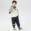Roupas de Primavera e Outono para Meninos Terno Infantil 2026 Nova Coleção de Primavera Estilo Academia para Meninos Conjunto Polo Roupa Estilosa para Meninos