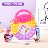 Bolsa de Silicona al por Mayor Bolso Cruzado para Niñas Almacenamiento Billetera para Monedas Alivio del Estrés Infantil Bolsa Tote de Hombro con Burbujas Bolsa de Almacenamiento Regalo