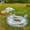 Ins Celebridad Cibernética Engrosado Transparente Anillo de Natación Pato Bebé PVC Inflable Anillo de Axila para Niños Flotador Pato Cabeza Grande Salvavidas de Flotación