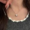 S925 Sterling Silver Natural Pérola de Água Doce Colar de Amor Estilo Francês Feminino Elegante Ins Entrada Luxo Nicho Design Clavícula Cadeia