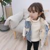 Chaleco de mezclilla para bebé niña Chaleco grueso con forro polar para bebé niña Moda en línea Versión moderna Chaleco de mezclilla para niña Ropa de invierno