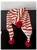 Lenço Triângulo Listrado Vermelho Fofo Estilo Coreano para Mulheres, Novo Xale Versátil Quente de Outono e Inverno e Cachecol para Mulheres na Moda