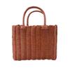 Bolsa Cesta de Verduras Portátil, Cesta de Compras, Cesta de Compras Tejida de Imitación Rattan, Popular Cesta de Picnic, Cesta de Baño, Almacenamiento de Snacks para Baño