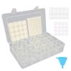 Nuevo kit de pintura de diamantes DIY, paquete de 60, botella de almacenamiento de 10 g, impresión a mano, traje para niña, taladro y bolígrafo