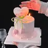 Pastel de Tulipanes para el Día de la Madre 2025 Tarjeta Decorativa de Amor Vela con Lazo Tarjeta de Mamá Hada Enchufe