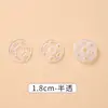 Botones de presión de plástico y nailon en stock para ropa de niños, botones de presión redondos transparentes invisibles de cuatro agujeros para prendas y bolsas de documentos, sin coser, fabricante