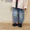 Calças Jeans Macias para Crianças, Estilo Primavera e Outono, Caimento Solto, Roupas para Meninas, Bebê 2026 Novidade Verão Calças Cropped Casuais para Meninos