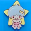 Broche de Acrílico Estrellas Gemelas Harajuku Insignia de Dibujos Animados Accesorios para Bolsos Estilo Carcasa de Teléfono DIY Lazo