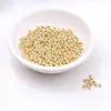 Venda Direta da Fábrica Banhado a Cobre Ouro 14K18K Alta Retenção de Cor Contas Redondas Sólidas Contas Brilhantes Contas de Arroz Pulseira de Miçangas DIY Feita à Mão