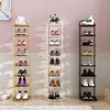 Zapatero para Entrada de Casa Multicapa Zapatero Simple Gabinete Estrecho Pequeño para Zapatos Almacenamiento Zapatero de Metal Ahorro de Espacio Interior para Dormitorio