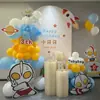 Luna Llena y Fiesta de Cumpleaños de 100 Días Escenario Decoración con Globos Fondo de Pared Tablero KT Temática Ultraman