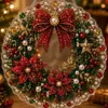 Pintura de Diamantes 5D Navideña Colgante Acrílico Papá Noel Regalo Artesanía Hecha a Mano DIY