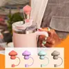 Accesorios Periféricos para Vaso Stanley Ice Bully Transfronterizos Tapón de Tetera de Silicona Tapón de Champiñón Tapa de Popote Anti-derrame Lateral Tapón de Popote