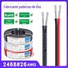 Macro Sheng atacado 2468 linha eletrônica 26awg linha vermelha e preta 0,12 quadrado preto impressão seção branca linha paralela levou linha de luz