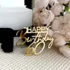 Transfronterizo 18 años 21 años 30 años 40 años 50 años 60 años 70 años decoración de pastel de feliz cumpleaños insertable suministros para fiestas